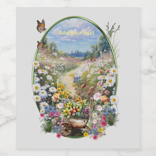 花の言語 ワインラベル (シングルラベル)