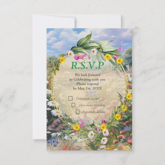 花の言語 出欠カード (正面)