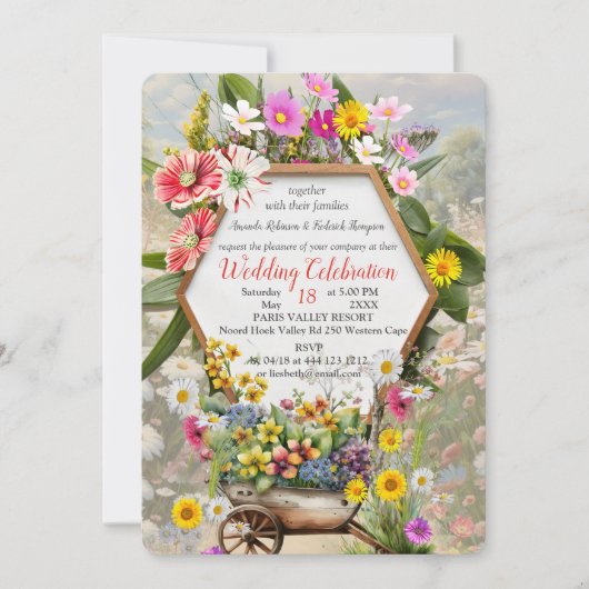 花の言語 招待状 (正面)