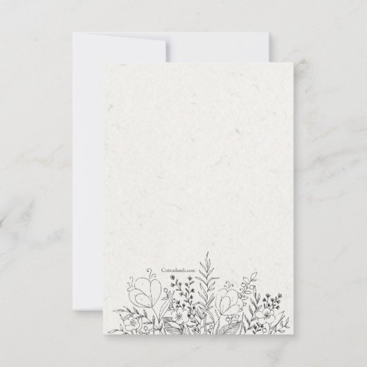 花の記憶の死別のサンキューカード サンキューカード (裏面)