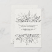 花の記憶の死別のサンキューカード サンキューカード (正面/裏面)