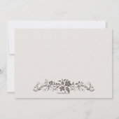 花の記憶の死別はNotecard感謝していしています ノートカード (裏面)