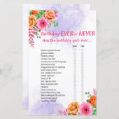 花の誕生日はゲームなし (正面/裏面)