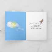 花の誕生日を持つ古い手押し車 カード (内部)