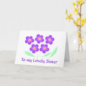 花の誕生日カードの妹。 カード (黄色い花)