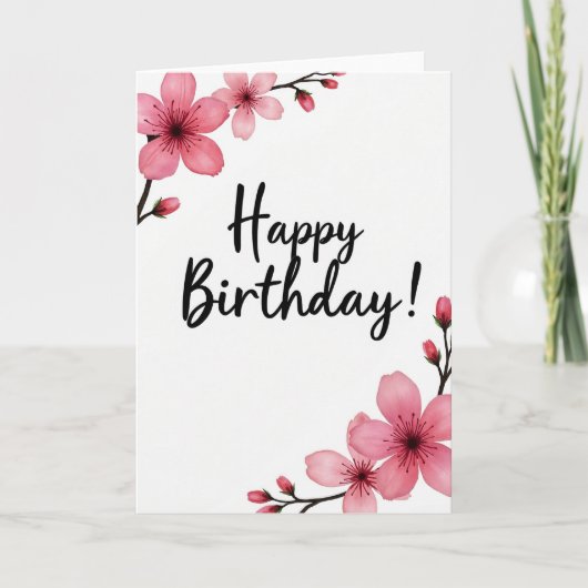 花の誕生日カード カード (正面)