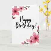 花の誕生日カード カード (黄色い花)
