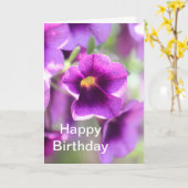 花の誕生日カード カード (黄色い花)