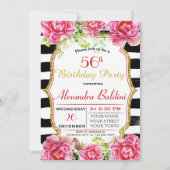 花の誕生日パーティーへの招待 招待状