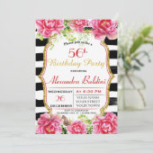 花の誕生日パーティーへの招待 招待状