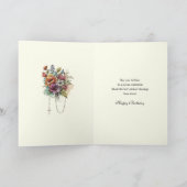 花の誕生日宗教的聖書 イエス サンキューカード (内部)