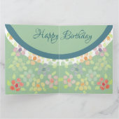 花の誕生日願い カード (内部)