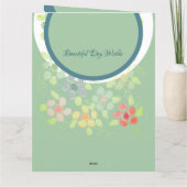 花の誕生日願い カード (裏面)