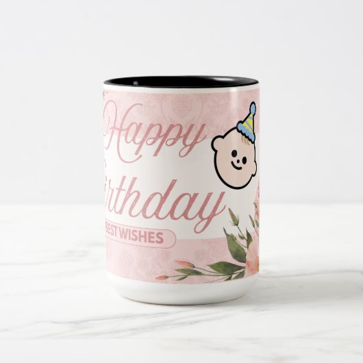 花の誕生日 ツートーンマグカップ (中央)