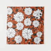 花の誘い：抽象的なウェディング タペストリー (正面(横))