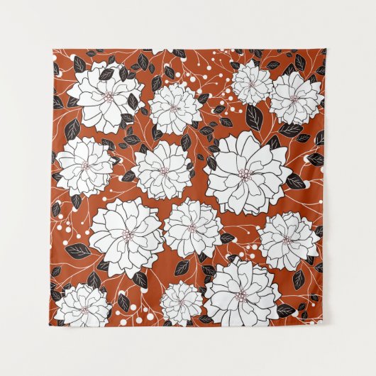 花の誘い：抽象的なウェディング タペストリー (正面)