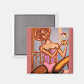 「花の誘惑」磁石 マグネット (正面/裏面)