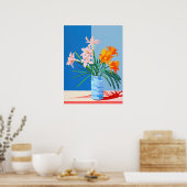 花の調和:自然の本質 ポスター (キッチン)