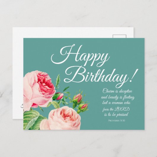 花の諺31誕生日ポストカード ポストカード (正面/裏面)