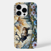 花の谷間の雄大なエルク Case-Mate iPhoneケース (裏面)
