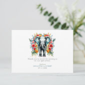 花の象ベイ ブルーとホワイトのサンキュー サンキューカード (スタンド正面)