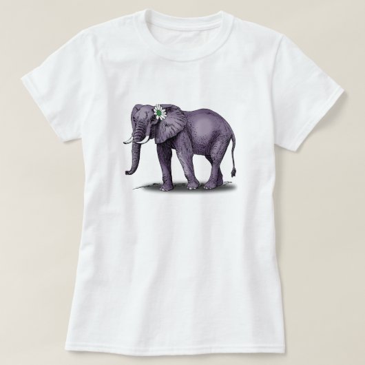 花の象 Tシャツ (デザイン正面)