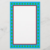 花の貝殻が飾られたかわいいクリスマスカメ 便箋 (正面)