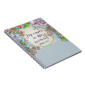 花の賛美歌の精神的なキリスト教の詩の引用文 ノートブック (右側)