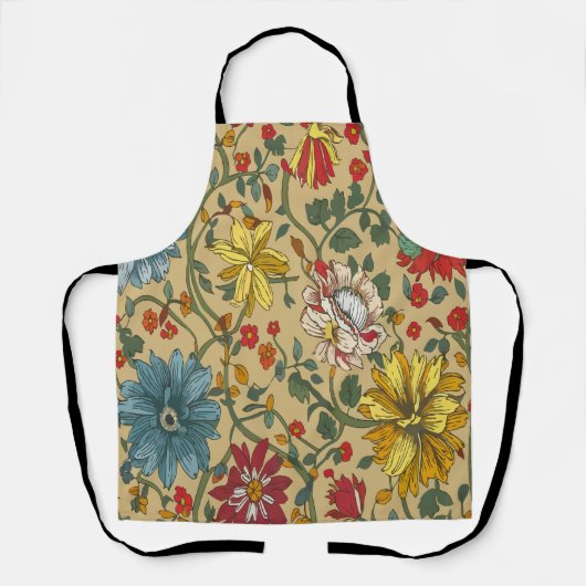 花の質感 エプロン (正面)