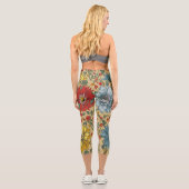 花の質感 カプリレギンス (裏面)