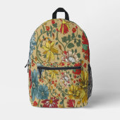 花の質感 プリントバックパック (正面)