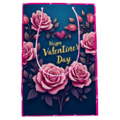 花の贅沢な美しい愛の人気コレクション ミディアムペーパーバッグ (正面)