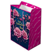 花の贅沢な美しい愛の人気コレクション ミディアムペーパーバッグ (裏面アングル)
