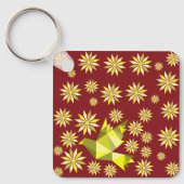 花の贈り物の特別な日と愛の鳥、誕生日 キーホルダー (正面)