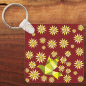 花の贈り物の特別な日と愛の鳥、誕生日 キーホルダー (正面)