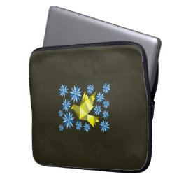 花の贈り物の特別な日と愛の鳥、誕生日 ラップトップスリーブ