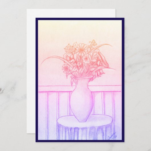 花の贈り物 招待状 (正面/裏面)