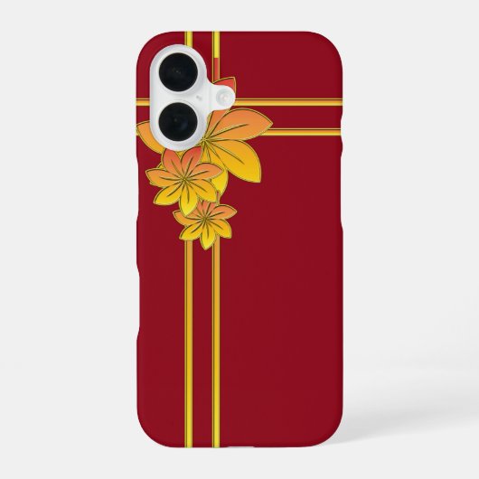 花の贈り物 iPhone 16ケース (裏面)
