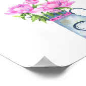 花の赤ちゃんシャワーおむつラッフル ポスター (角)