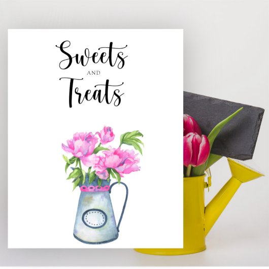 花の赤ちゃんシャワーお菓子とお菓子 ポスター