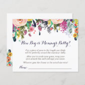 花の赤ちゃんシャワーどのように大きいママの腹のゲーム (正面/裏面)