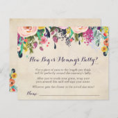 花の赤ちゃんシャワーどのように大きいママの腹のゲーム (正面/裏面)