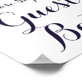 花の赤ちゃんシャワーのゲストブックサイン ポスター (角)