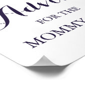 花の赤ちゃんシャワーアドバイスママのサイン ポスター (角)