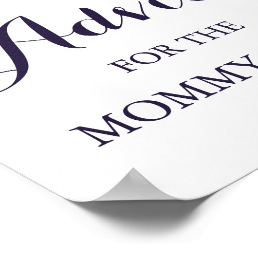 花の赤ちゃんシャワーアドバイスママのサイン ポスター (角)