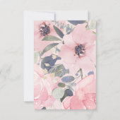 花の赤ちゃんシャワーブックリクエスト囲いカード 招待状 (裏面)