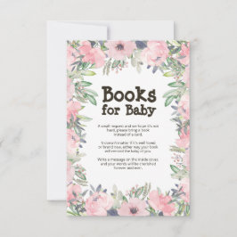 花の赤ちゃんシャワーブックリクエスト囲いカード 招待状