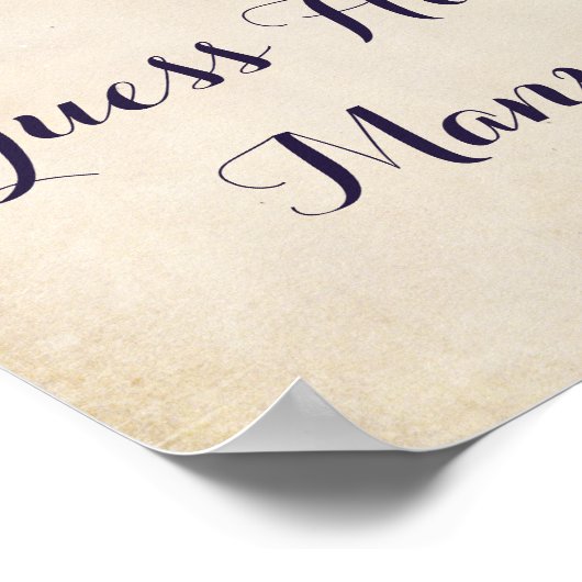 花の赤ちゃんシャワー推測ゲームの記号の数 ポスター (角)