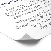 花の赤ちゃんシャワー私の水はゲームのサインを壊した ポスター (角)