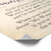 花の赤ちゃんシャワー私の水はゲームのサインを壊した ポスター (角)